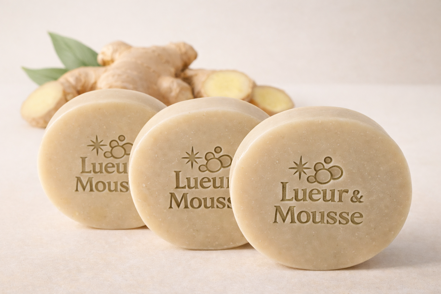 Savon artisanal au gingembre Lueur & Mousse â adaptĂ© au froid quĂ©bĂ©cois