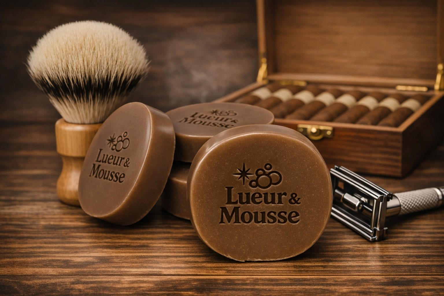 savon à barbe au cigare