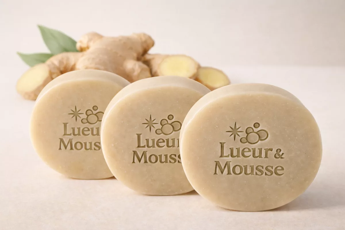 Savon à barbe parfum gingembre – Lueur & Mousse