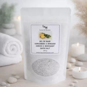 sel de bain romarin et gingembre