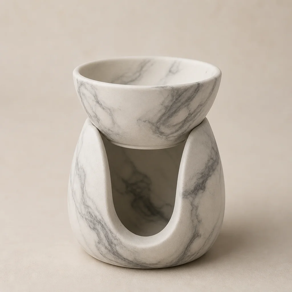 Diffuseur brûleur en céramique style nordique pour huiles essentielles et cire parfumée