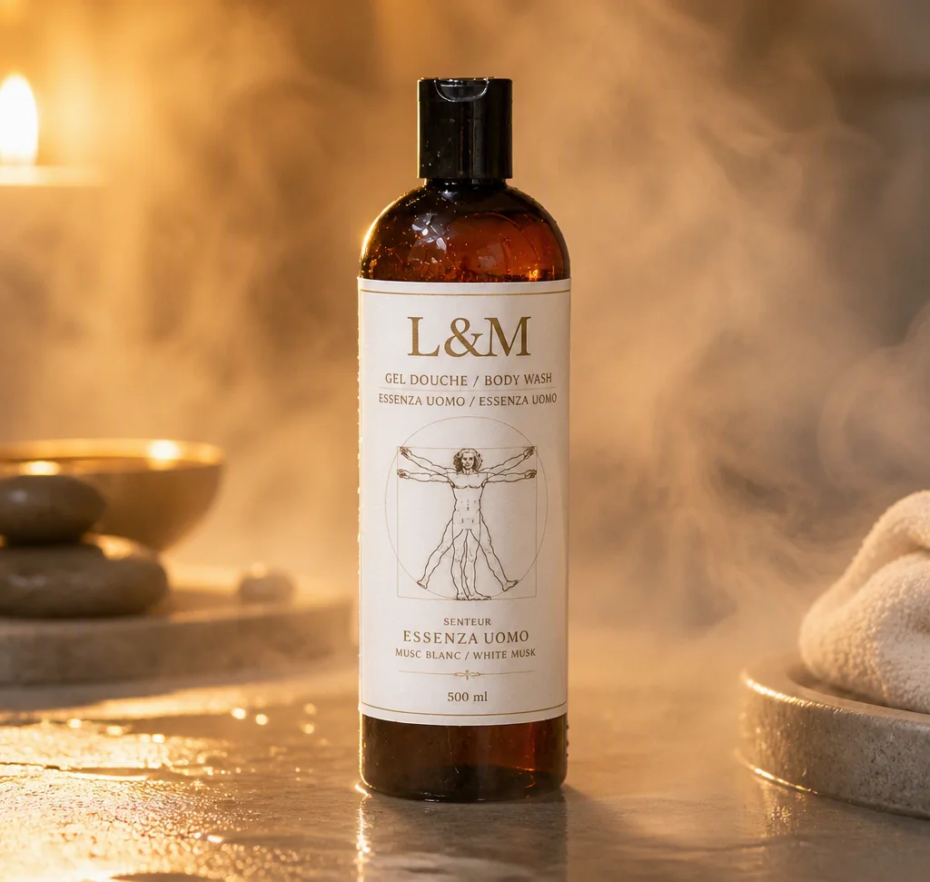Gel douche naturel Uomo pour homme, fait au Québec