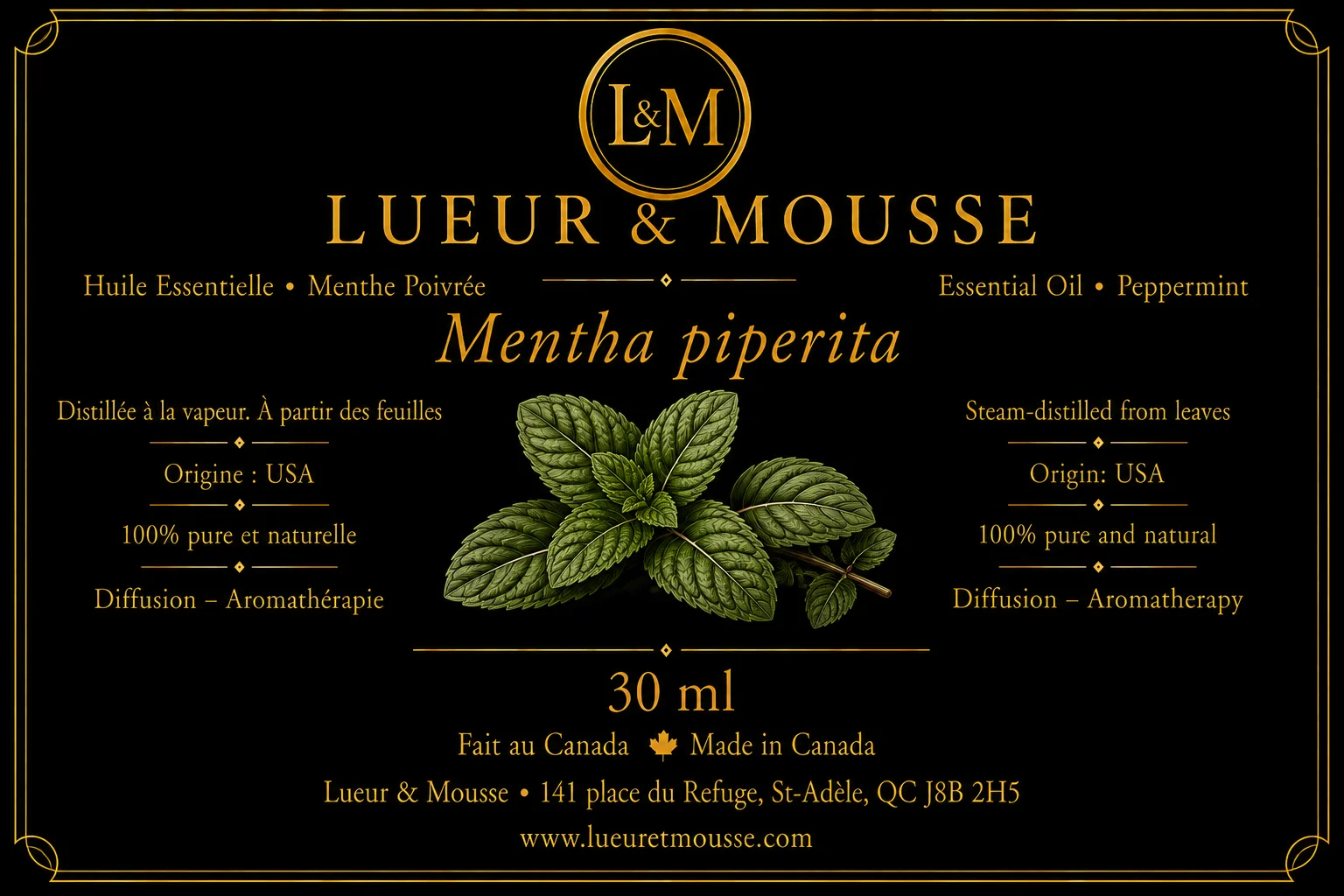 Huile Essentielle Menthe Poivrée