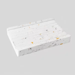 Porte-savon minéral M1 motif terrazzo – Lueur & Mousse