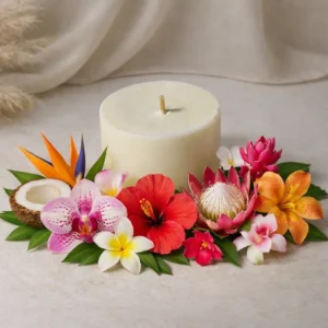 Bougie de recharge parfum florale chic – Lueur & Mousse